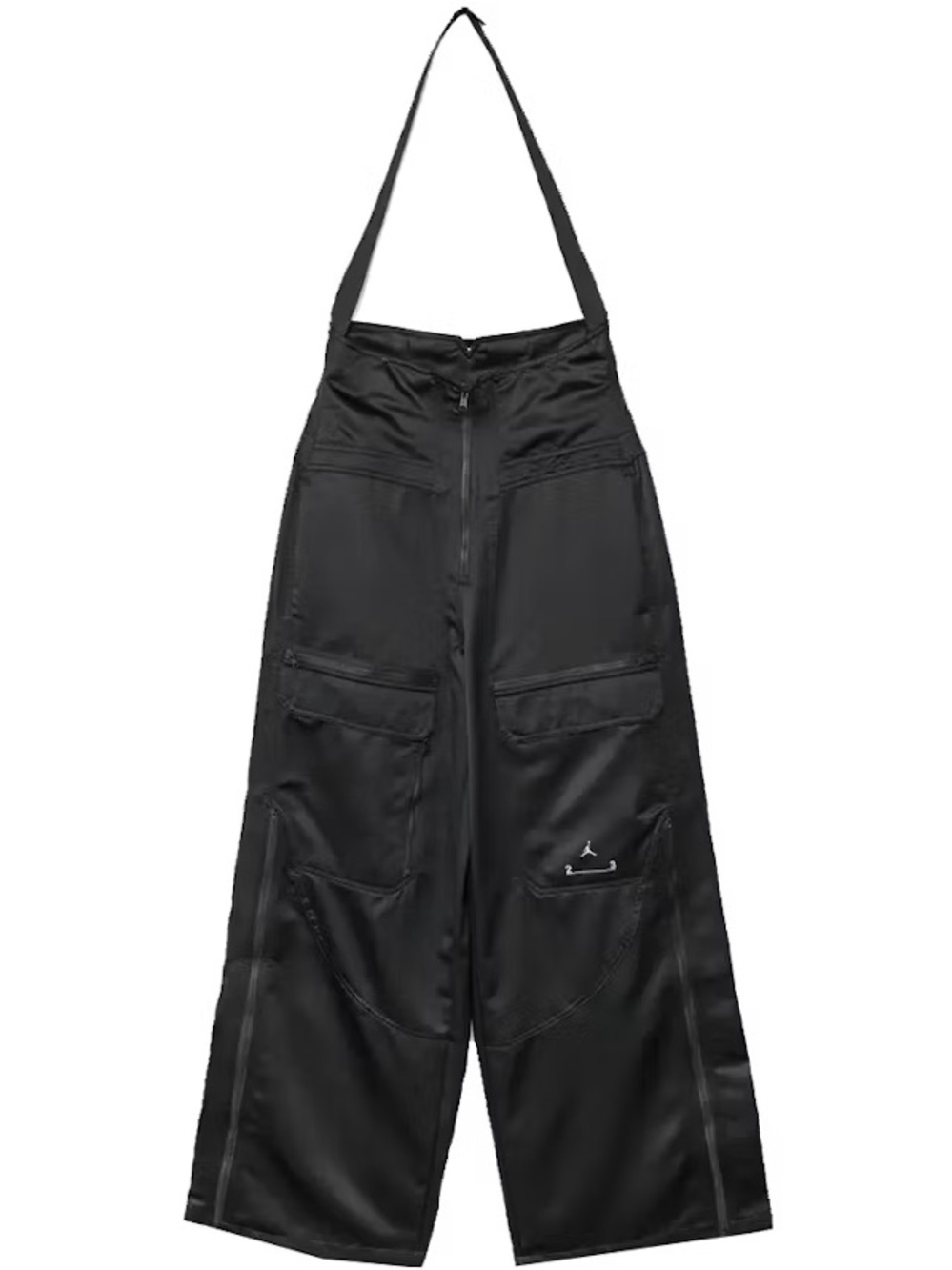 Jordan Brand Black Wide-Leg Utility Jumpsuit Pants